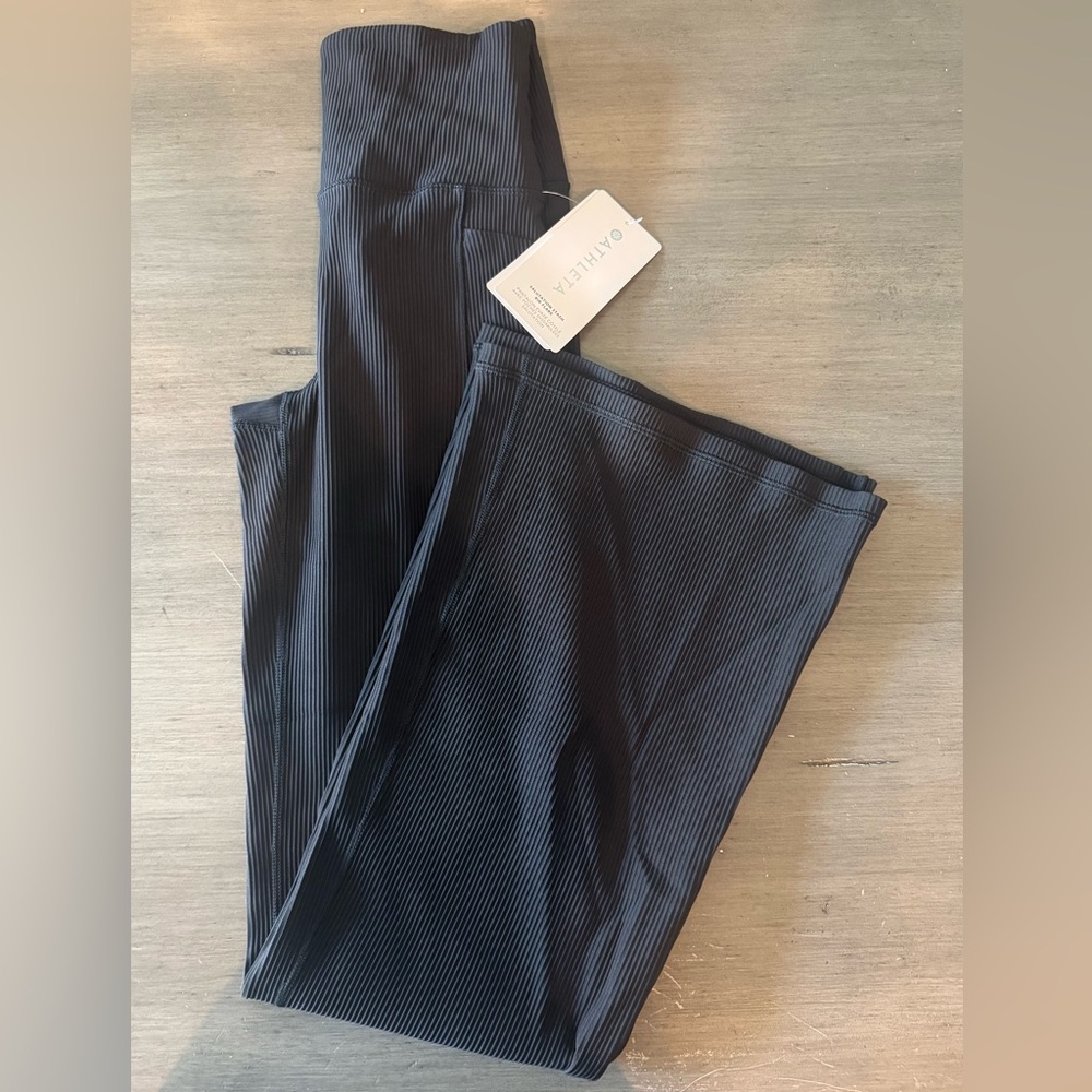 Athleta Black Ribbed Leggings